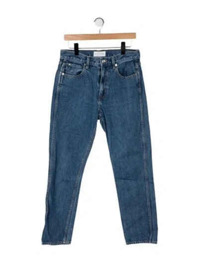 Pre-owned Slvrlake High-rise Straight Leg Jeans In Blue