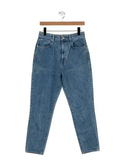 Pre-owned Slvrlake High-rise Straight Leg Jeans In Blue