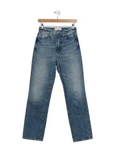 Pre-owned Slvrlake High-rise Straight Leg Jeans In Blue