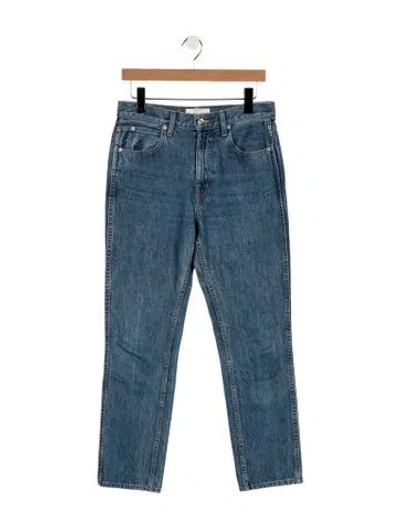 Pre-owned Slvrlake High-rise Straight Leg Jeans In Blue