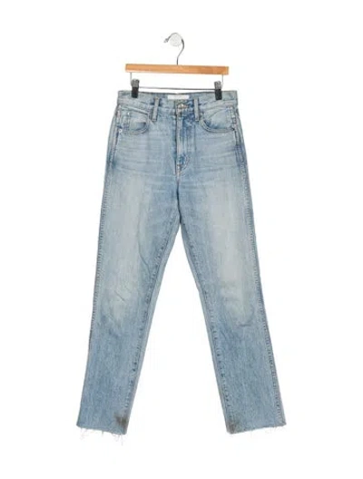 Pre-owned Slvrlake High-rise Straight Leg Jeans In Blue