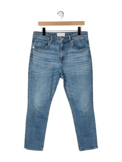 Pre-owned Slvrlake High-rise Straight Leg Jeans In Blue