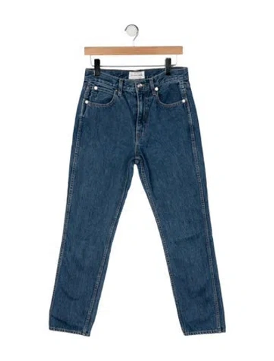Pre-owned Slvrlake High-rise Straight Leg Jeans In Blue