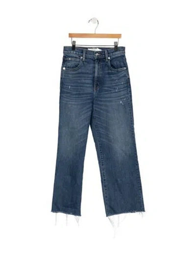 Pre-owned Slvrlake High-rise Straight Leg Jeans In Blue