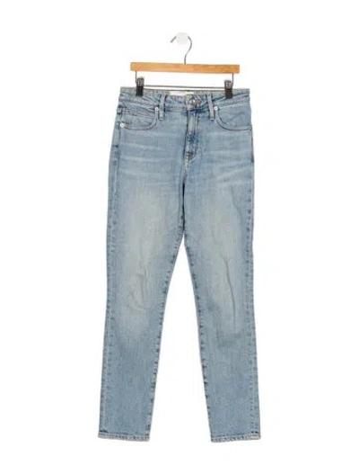 Pre-owned Slvrlake High-rise Straight Leg Jeans In Blue