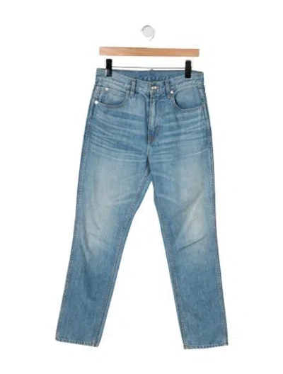 Pre-owned Slvrlake High-rise Straight Leg Jeans In Blue