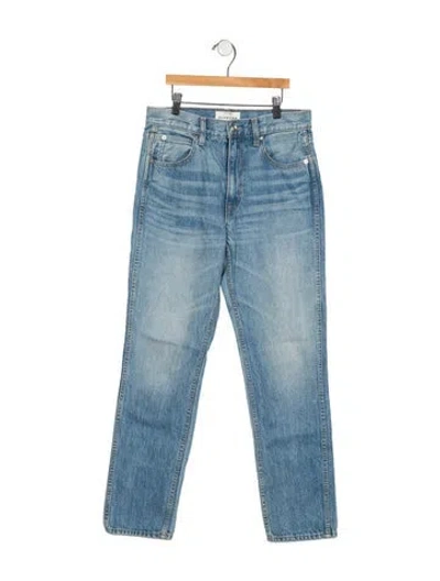 Pre-owned Slvrlake High-rise Straight Leg Jeans In Blue