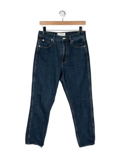 Pre-owned Slvrlake High-rise Straight Leg Jeans In Blue