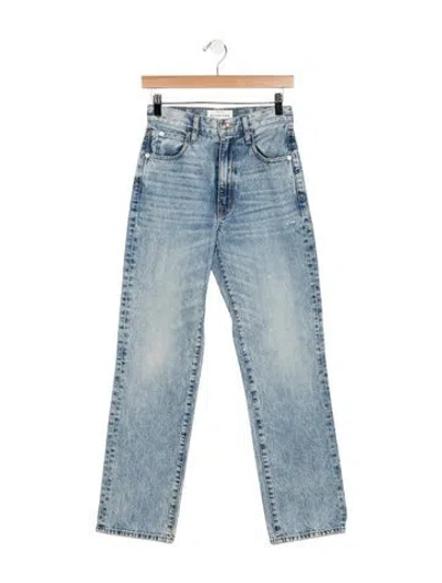 Pre-owned Slvrlake High-rise Straight Leg Jeans In Blue