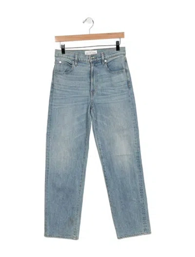 Pre-owned Slvrlake High-rise Straight Leg Jeans In Blue