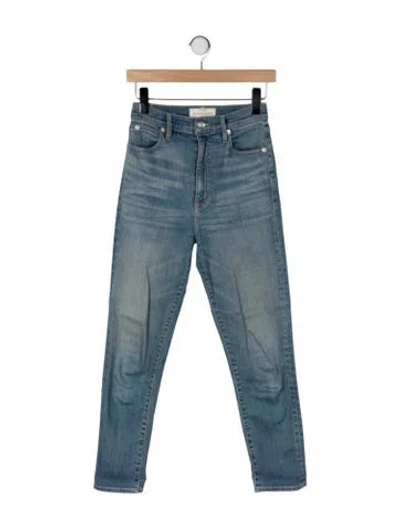 Pre-owned Slvrlake High-rise Straight Leg Jeans In Blue