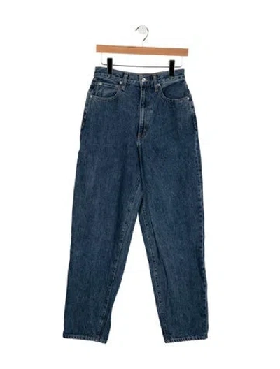Pre-owned Slvrlake High-rise Straight Leg Jeans In Blue