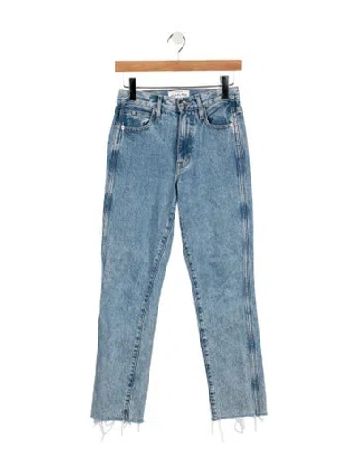 Pre-owned Slvrlake High-rise Straight Leg Jeans In Blue