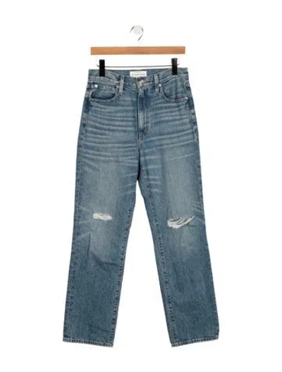 Pre-owned Slvrlake High-rise Straight Leg Jeans In Blue