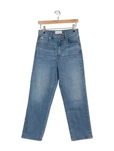 Pre-owned Slvrlake High-rise Straight Leg Jeans In Blue