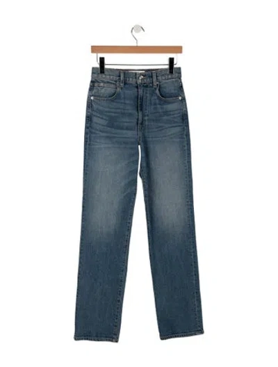 Pre-owned Slvrlake High-rise Straight Leg Jeans In Blue