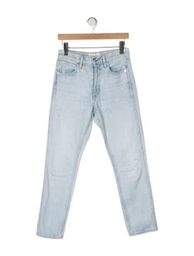 Pre-owned Slvrlake High-rise Straight Leg Jeans In Blue