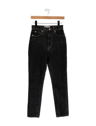 Pre-owned Slvrlake High-rise Straight Leg Jeans In Blue