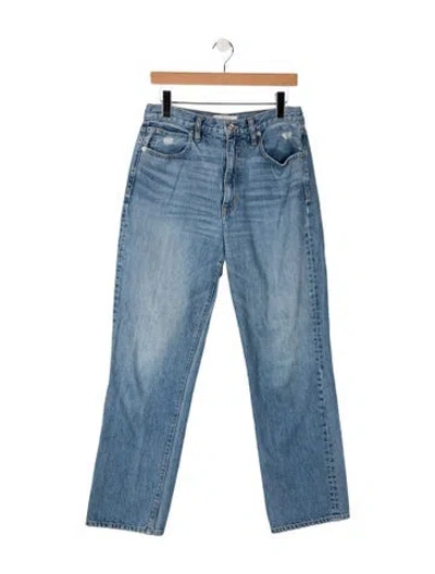 Pre-owned Slvrlake High-rise Straight Leg Jeans In Blue