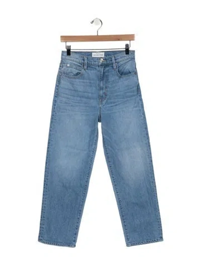 Pre-owned Slvrlake High-rise Straight Leg Jeans In Blue