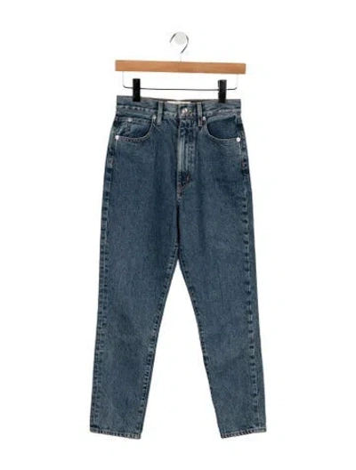 Pre-owned Slvrlake High-rise Straight Leg Jeans In Blue