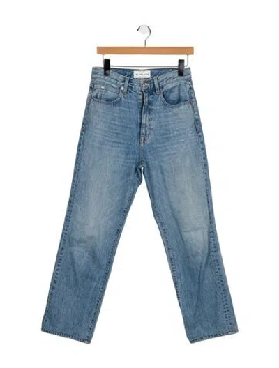 Pre-owned Slvrlake High-rise Straight Leg Jeans In Blue