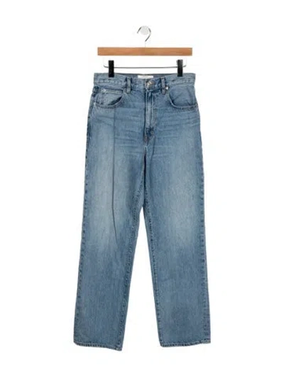 Pre-owned Slvrlake High-rise Straight Leg Jeans In Blue