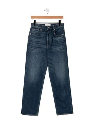 Pre-owned Slvrlake High-rise Straight Leg Jeans In Blue