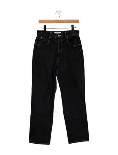 Pre-owned Slvrlake High-rise Straight Leg Jeans In Blue