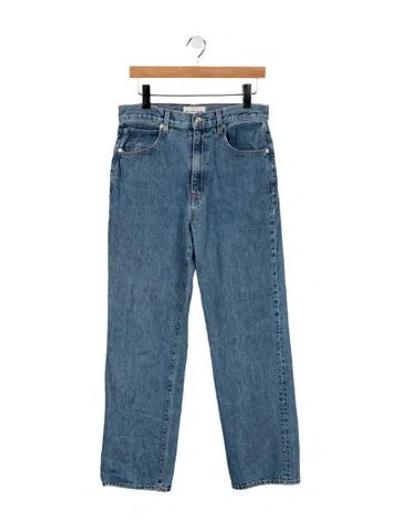 Pre-owned Slvrlake High-rise Straight Leg Jeans In Blue