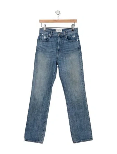 Pre-owned Slvrlake High-rise Straight Leg Jeans In Blue