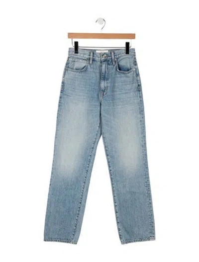 Pre-owned Slvrlake High-rise Straight Leg Jeans In Blue