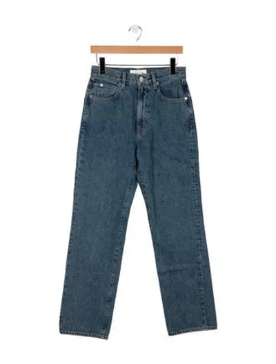 Pre-owned Slvrlake High-rise Straight Leg Jeans In Blue