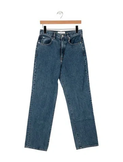 Pre-owned Slvrlake High-rise Straight Leg Jeans In Blue