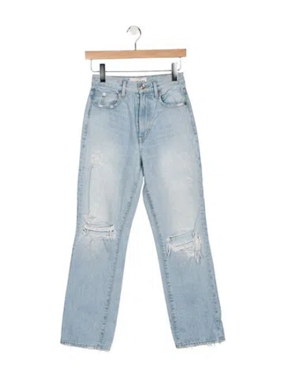 Pre-owned Slvrlake High-rise Straight Leg Jeans In Blue