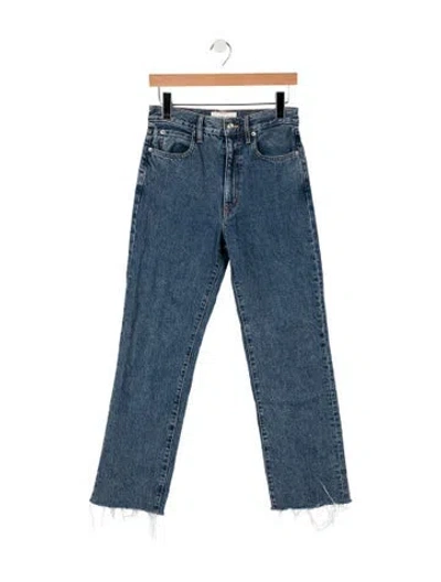 Pre-owned Slvrlake High-rise Straight Leg Jeans In Blue
