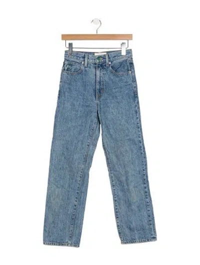Pre-owned Slvrlake High-rise Straight Leg Jeans In Blue