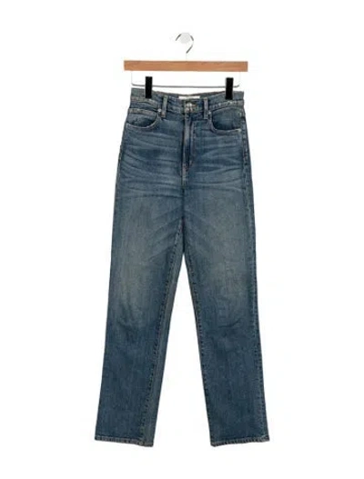 Pre-owned Slvrlake High-rise Straight Leg Jeans In Blue