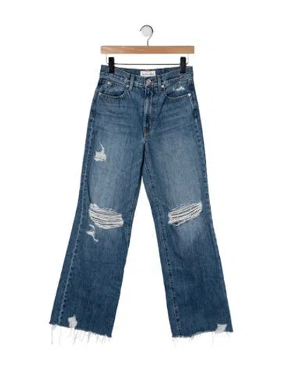 Pre-owned Slvrlake High-rise Straight Leg Jeans In Blue