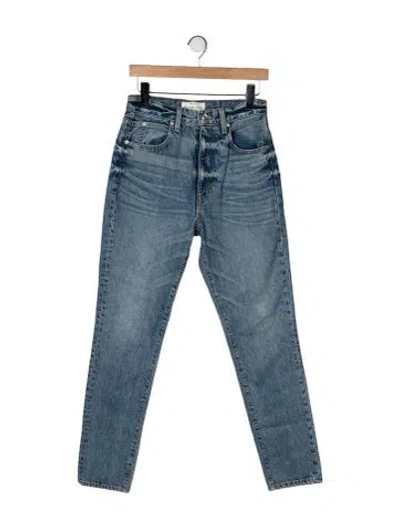Pre-owned Slvrlake High-rise Straight Leg Jeans In Blue