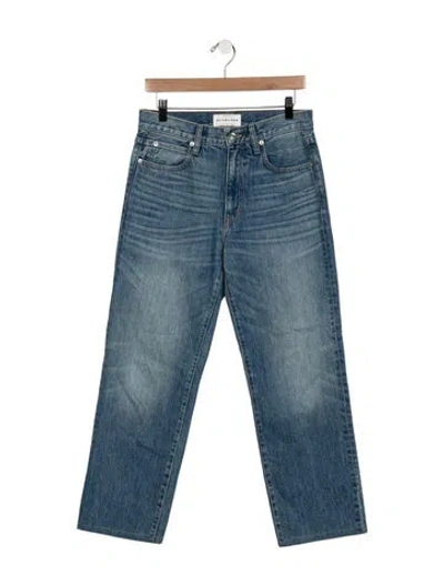 Pre-owned Slvrlake High-rise Straight Leg Jeans In Blue