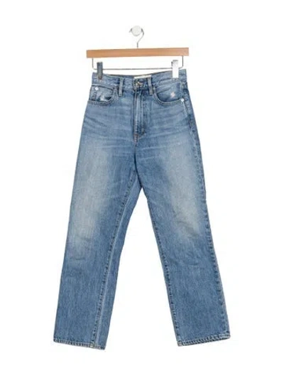 Pre-owned Slvrlake High-rise Straight Leg Jeans In Blue