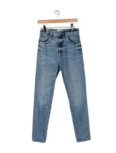 Pre-owned Slvrlake High-rise Straight Leg Jeans In Blue