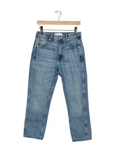 Pre-owned Slvrlake High-rise Straight Leg Jeans In Blue