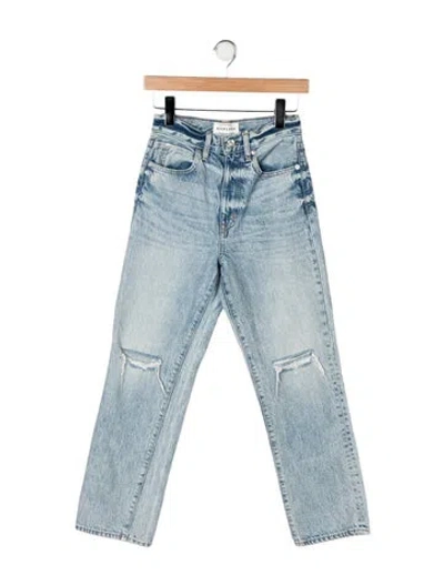 Pre-owned Slvrlake High-rise Straight Leg Jeans In Blue
