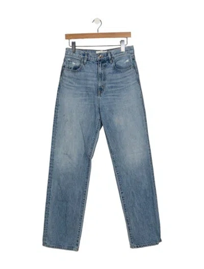 Pre-owned Slvrlake High-rise Straight Leg Jeans In Blue