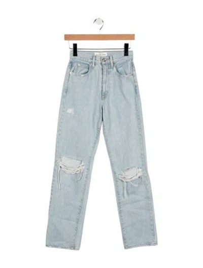 Pre-owned Slvrlake High-rise Straight Leg Jeans In Blue