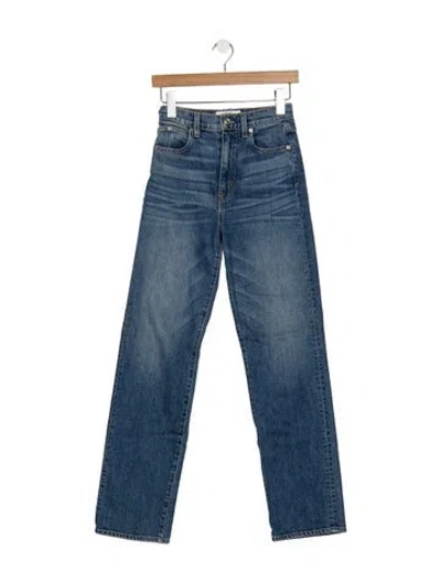 Pre-owned Slvrlake High-rise Straight Leg Jeans In Blue