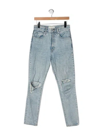 Pre-owned Slvrlake High-rise Straight Leg Jeans In Blue