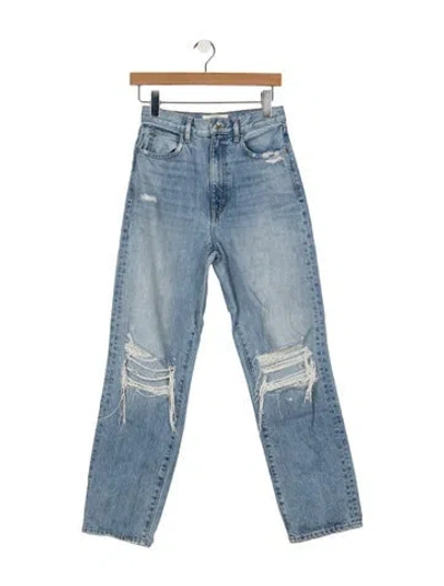 Pre-owned Slvrlake High-rise Straight Leg Jeans In Blue